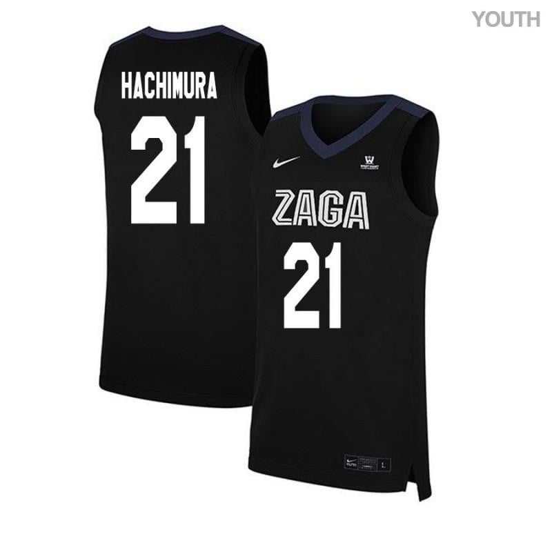 Youth 21 Rui Hachimura Black Elite Gonzaga Bulldogs Basketball Jersey
