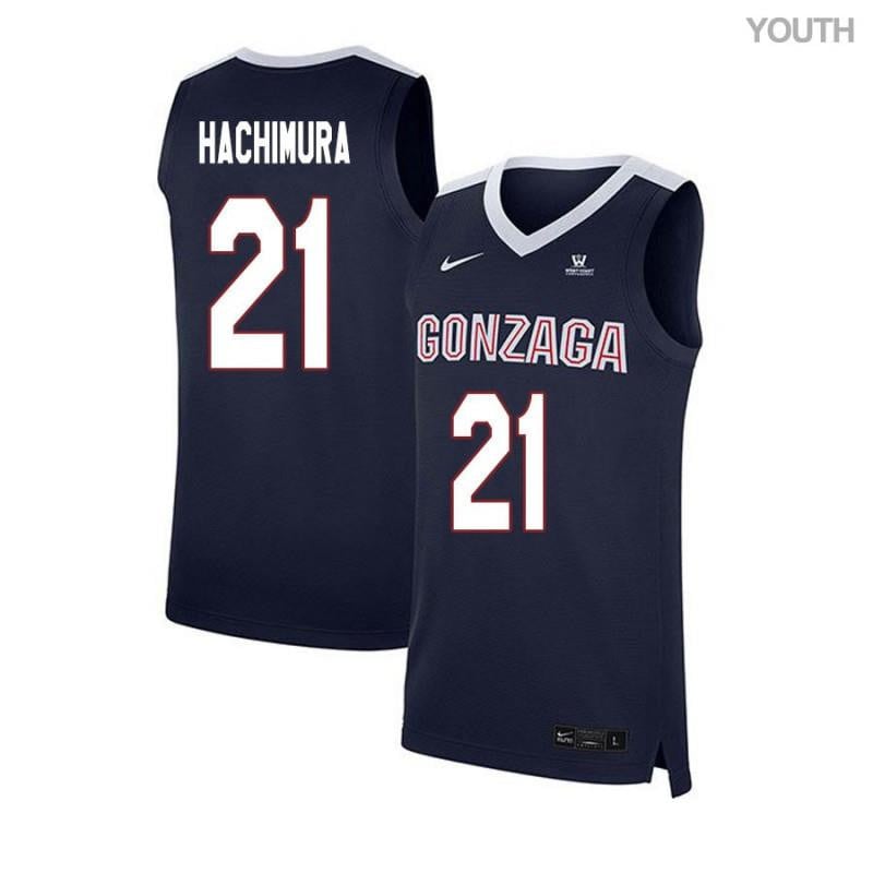 Youth 21 Rui Hachimura Navy Elite Gonzaga Bulldogs Basketball Jersey