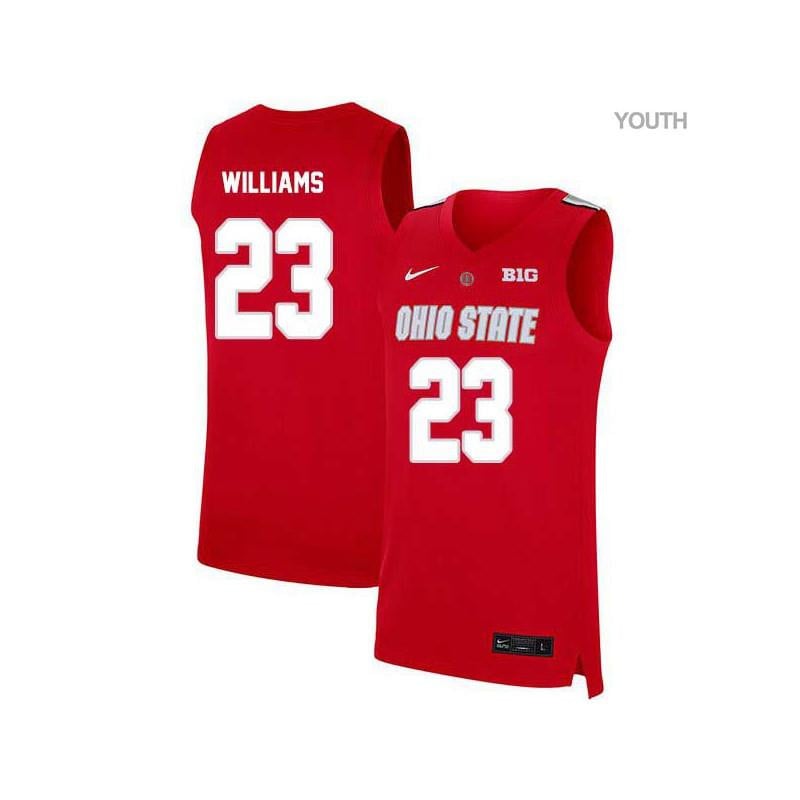 Youth 23 Amir Williams Red Elite Ohio State Buckeyes Basketball Jersey