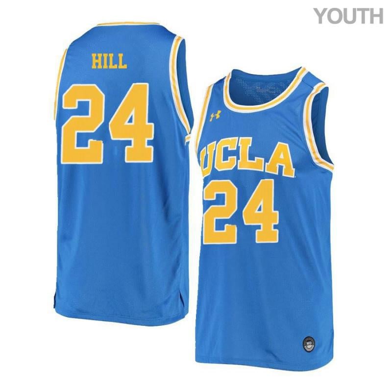 Youth 24 Jalen Hill Blue Retro Elite Ucla Bruins Basketball Jersey
