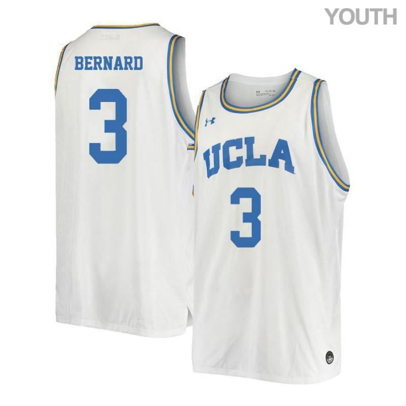 Youth 3 Jules Bernard White Retro Elite Ucla Bruins Basketball Jersey