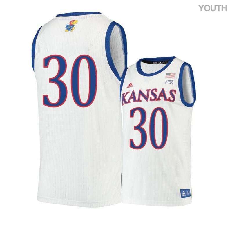 Youth 30 Ochai Agbaji Beige Kansas Jayhawks Basketball Jersey