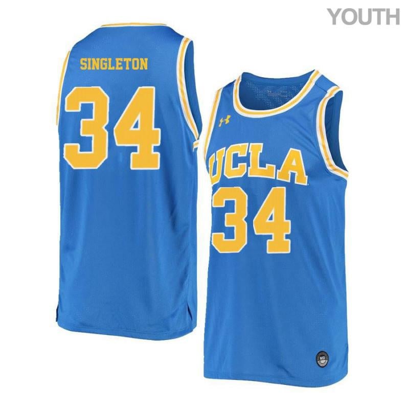 Youth 34 David Singleton Blue Retro Elite Ucla Bruins Basketball Jersey
