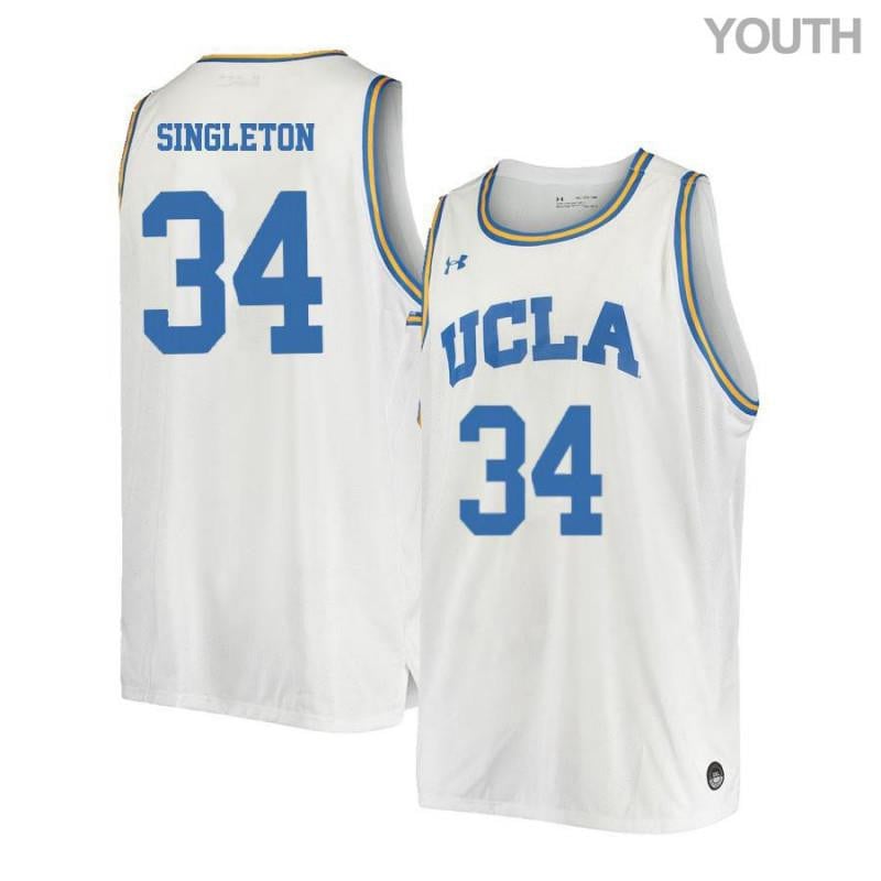 Youth 34 David Singleton White Retro Elite Ucla Bruins Basketball Jersey