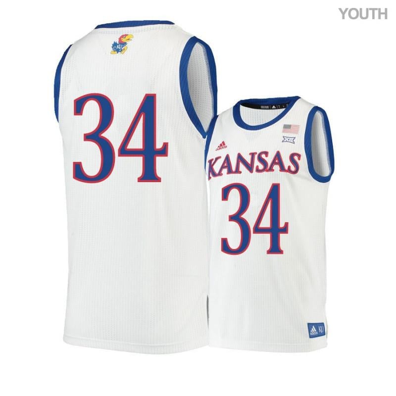 Youth 34 Perry Ellis Beige Kansas Jayhawks Basketball Jersey