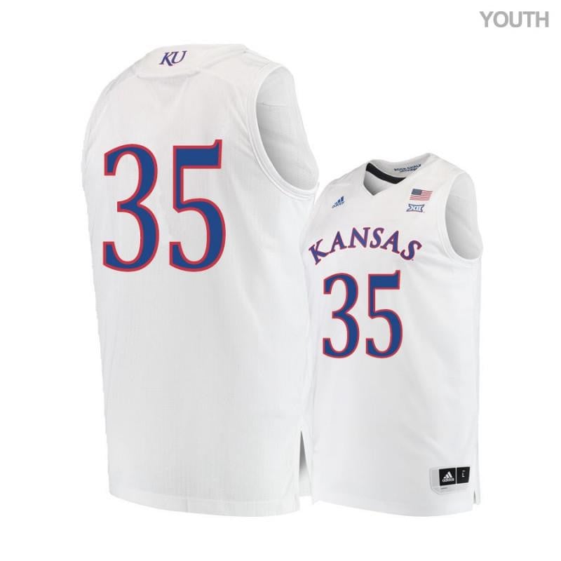 Youth 35 Udoka Azubuike White Kansas Jayhawks Basketball Jersey