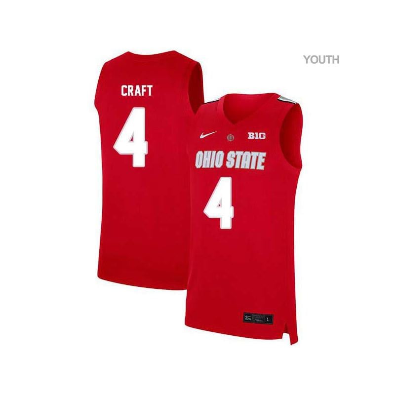 Youth 4 Aaron Craft Red Elite Ohio State Buckeyes Basketball Jersey