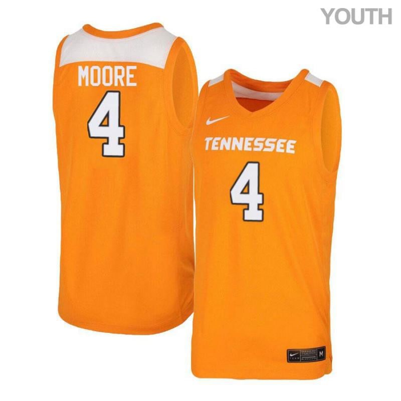 Youth 4 Armani Moore Orange White Elite Tennessee Volunteers Basketball Jersey