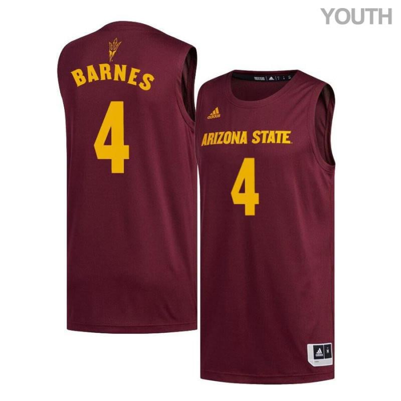 Youth 4 Bo Barnes Maroon Arizona State Sun Devils Basketball Jersey