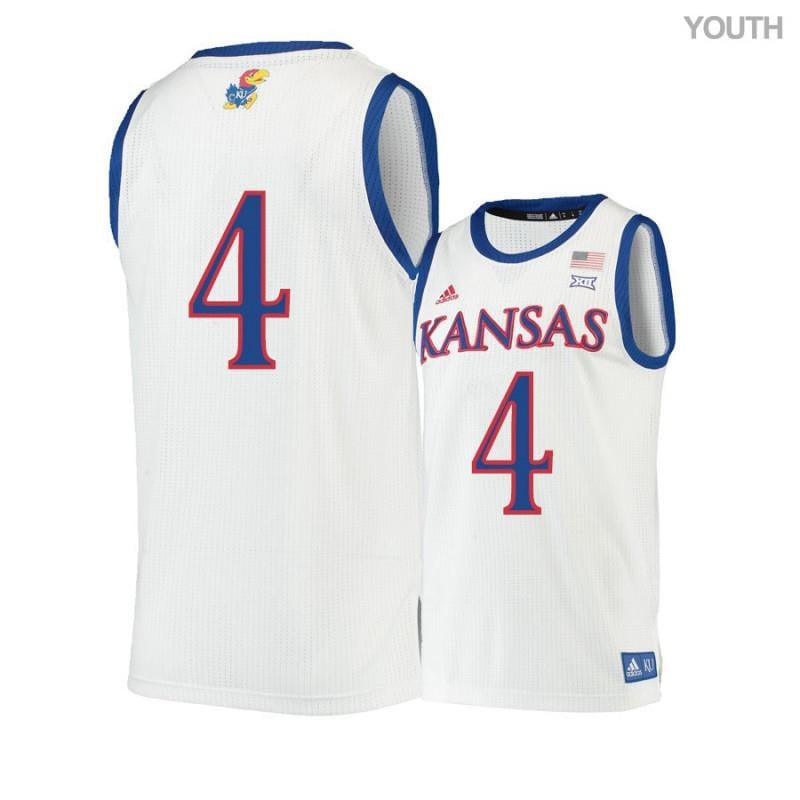 Youth 4 Devonte Graham Beige Kansas Jayhawks Basketball Jersey