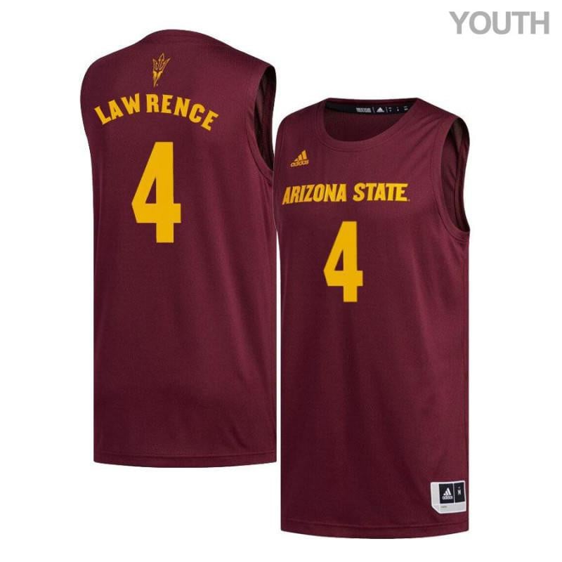 Youth 4 Kimani Lawrence Maroon Arizona State Sun Devils Basketball Jersey