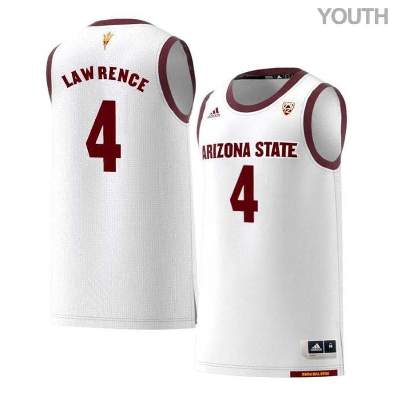 Youth 4 Kimani Lawrence White Retro Arizona State Sun Devils Basketball Jersey