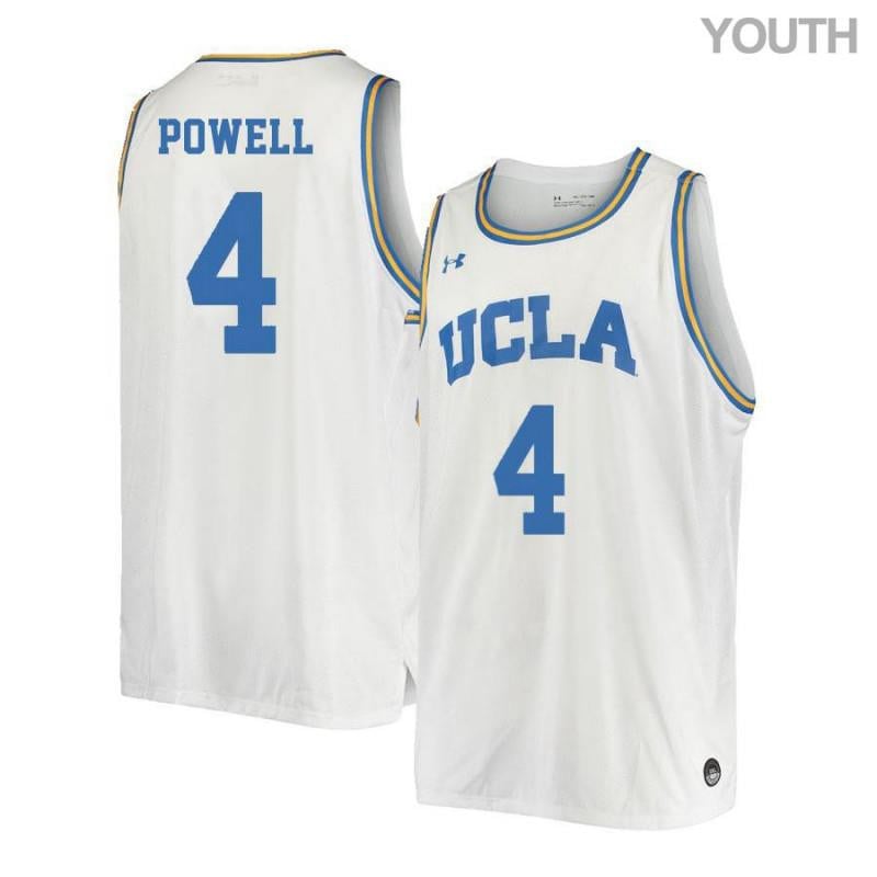 Youth 4 Norman Powell White Retro Elite Ucla Bruins Basketball Jersey