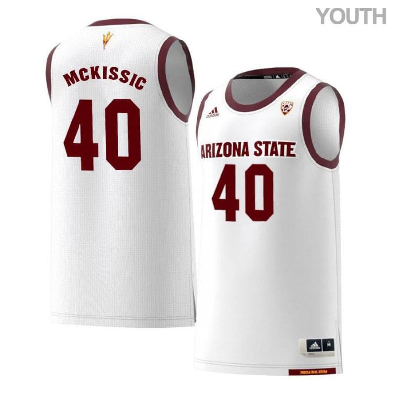 Youth 40 Shaquielle Mckissic White Retro Arizona State Sun Devils Basketball Jersey