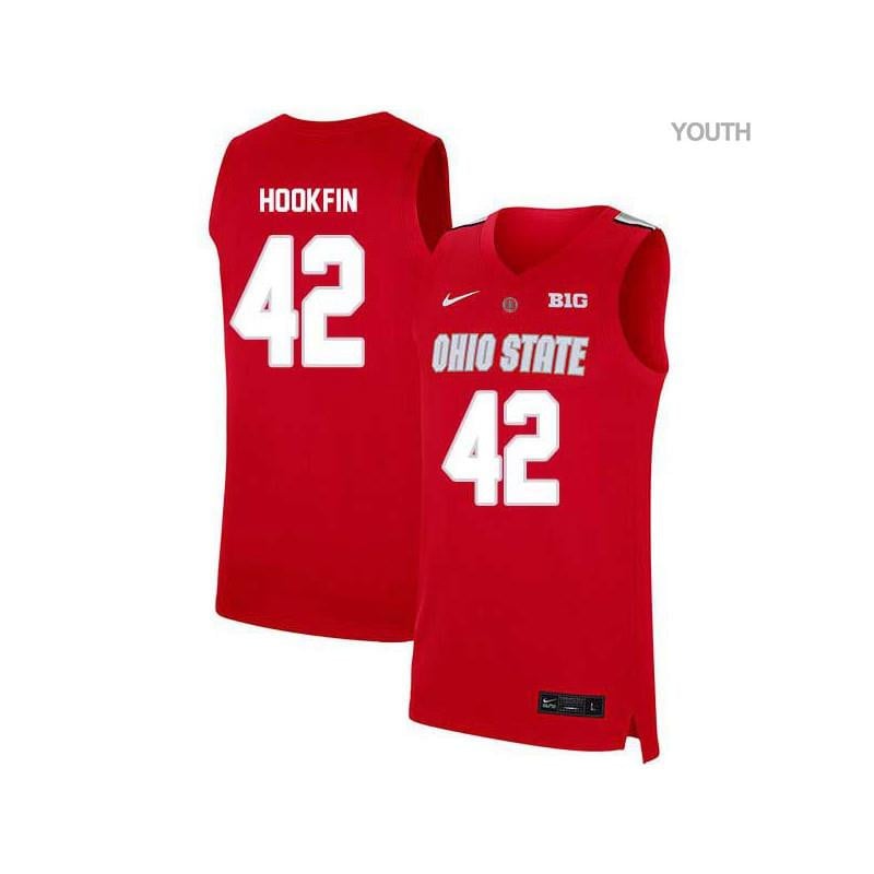 Youth 42 Harrison Hookfin Red Elite Ohio State Buckeyes Basketball Jersey