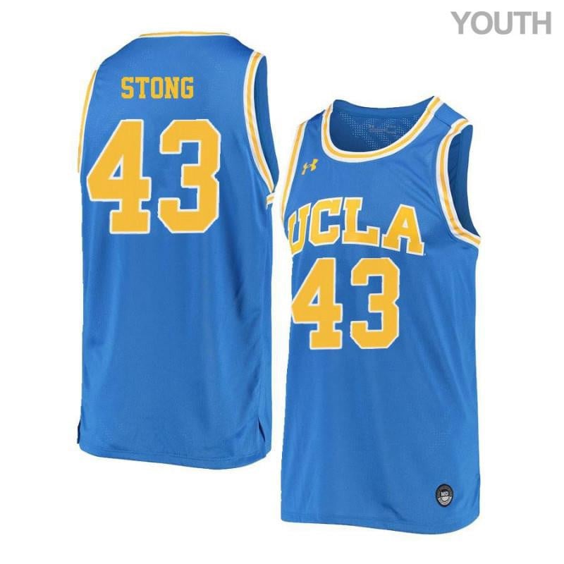 Youth 43 Russell Stong Blue Retro Elite Ucla Bruins Basketball Jersey