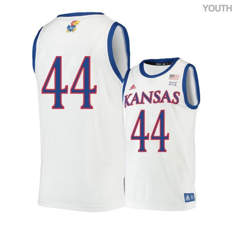 Youth 44 Mitch Lightfoot Beige Kansas Jayhawks Basketball Jersey