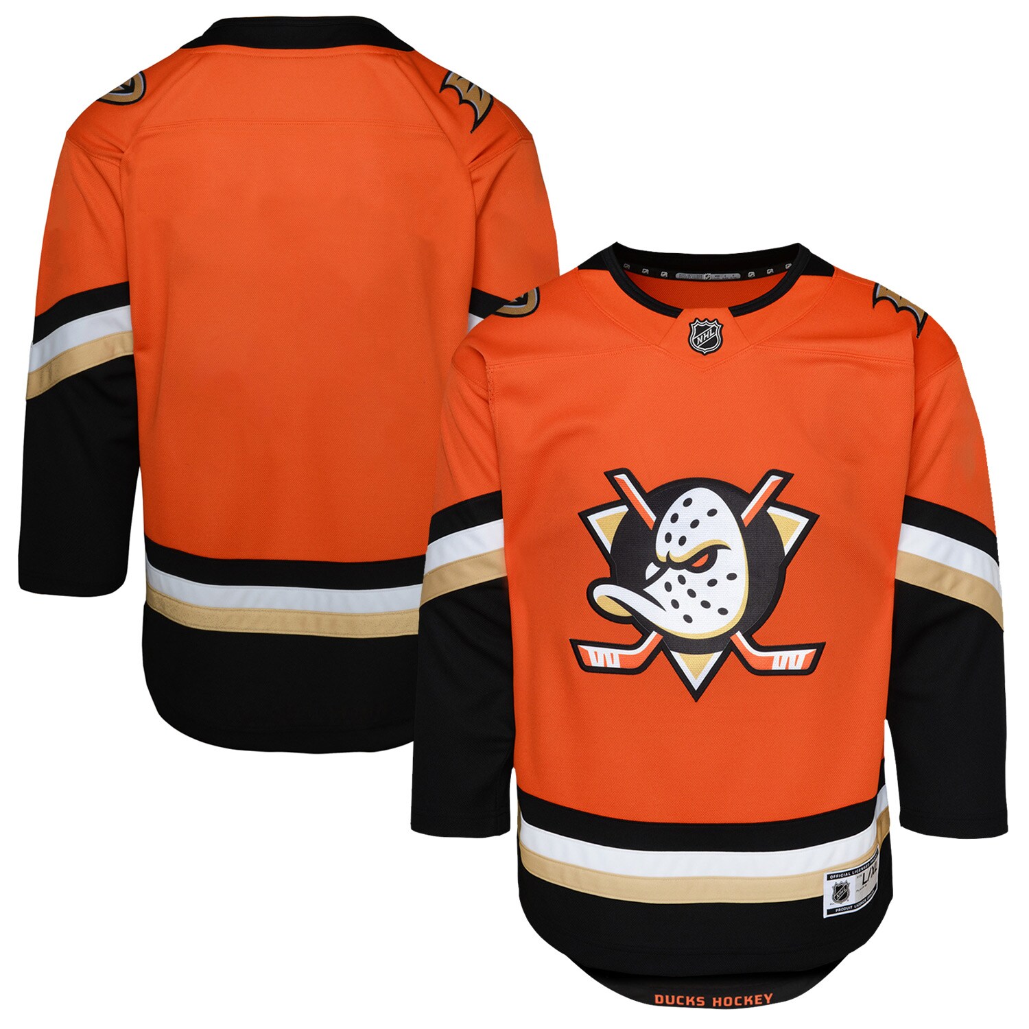 Youth Anaheim Ducks Orange Home Premier Jersey