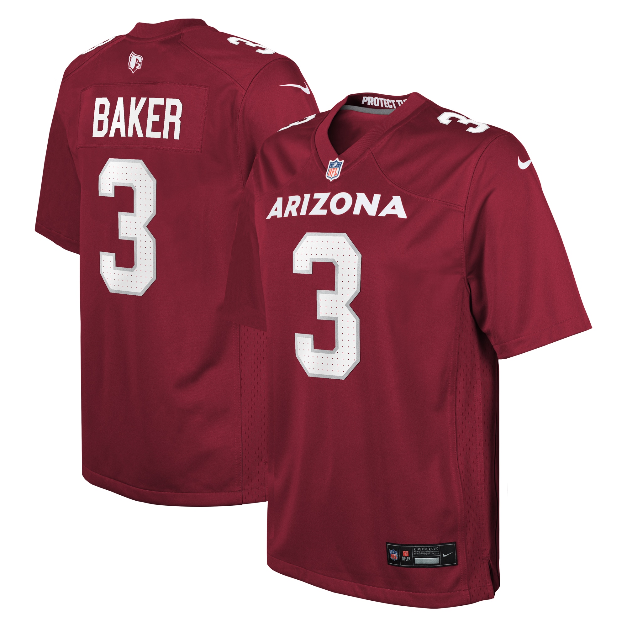 Youth Arizona Cardinals Budda Baker Cardinal Game Jersey Js4389