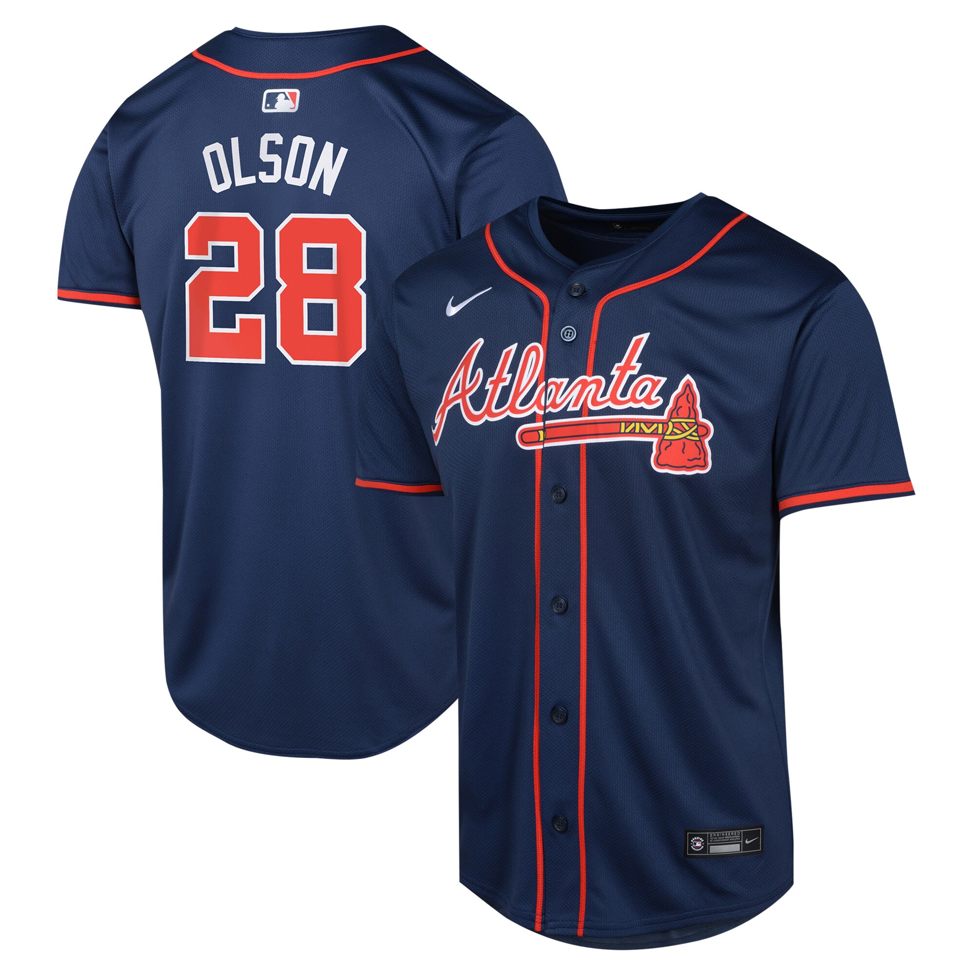 Youth Atlanta Braves Matt Olson Navy Alternate Limited Player Jersey