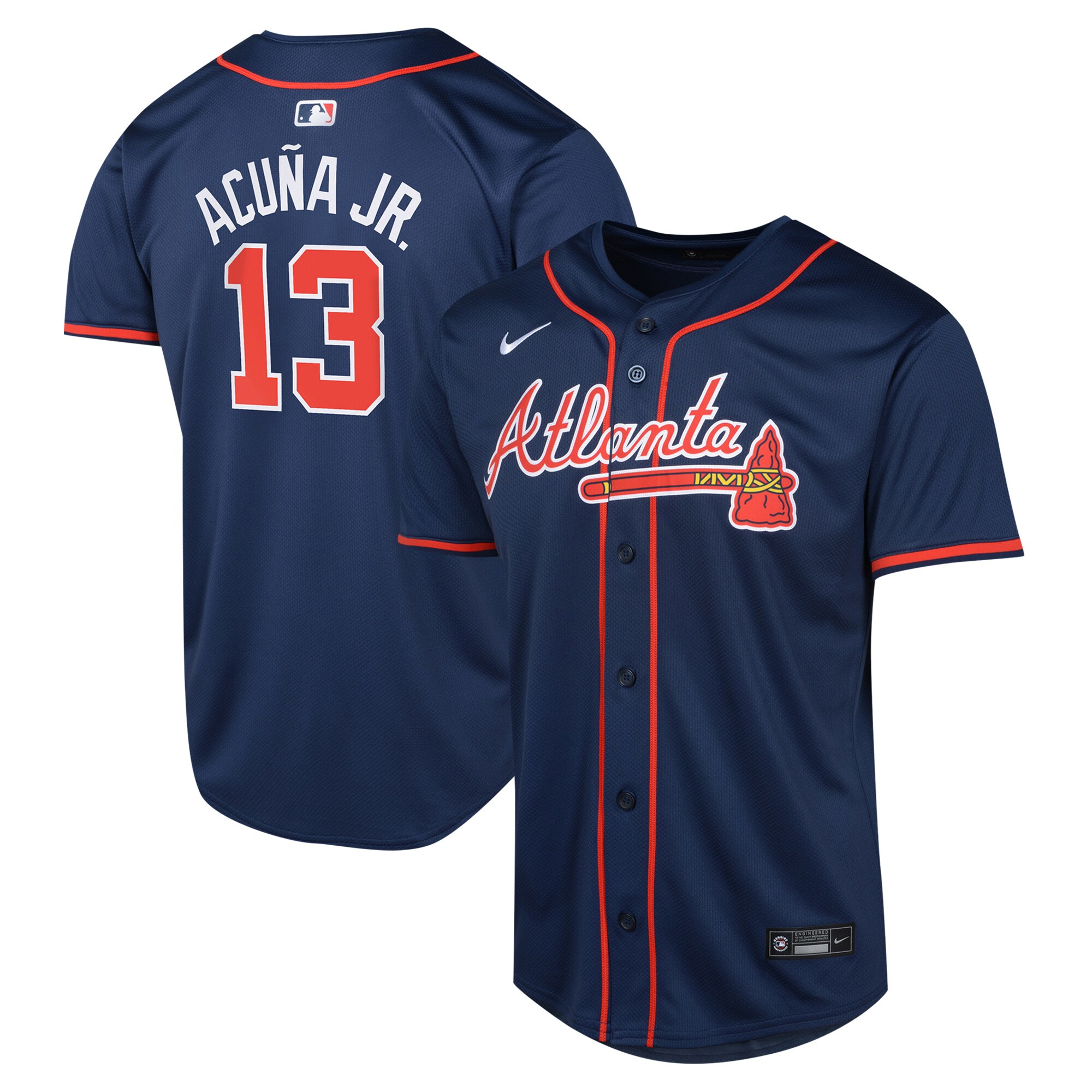Youth Atlanta Braves Ronald Acu?a Jr. Navy Alternate Limited Player Jersey