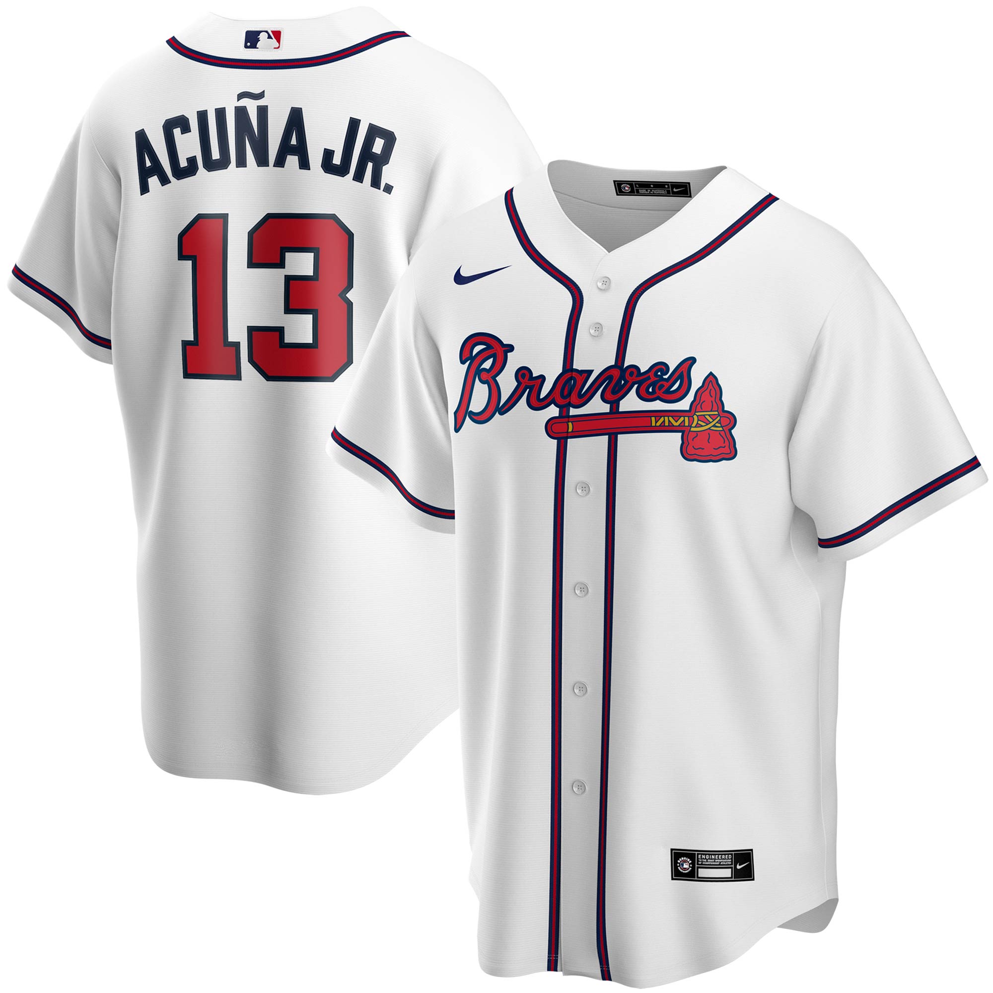 Youth Atlanta Braves Ronald Acu?a Jr. White Alternate Player Jersey