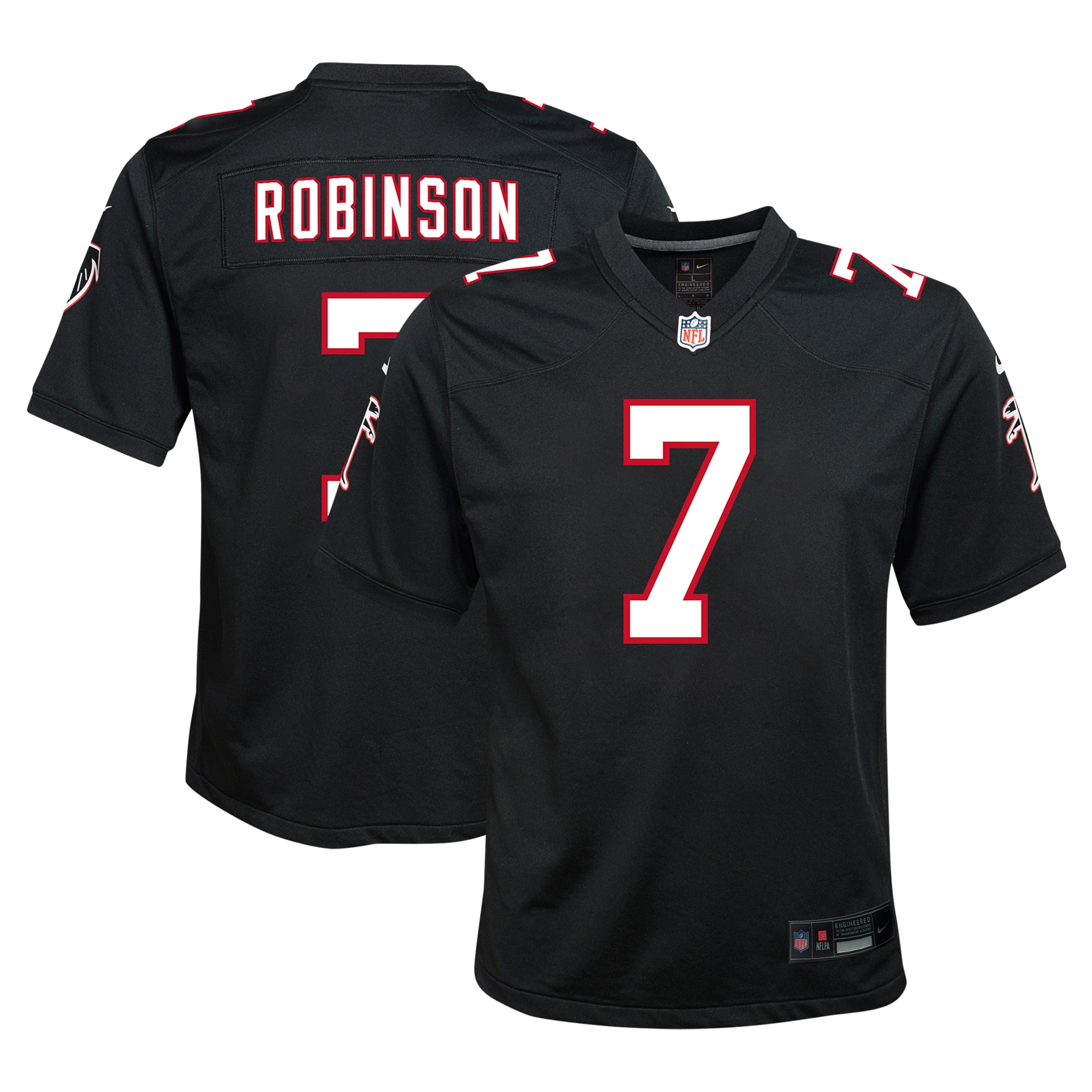Youth Atlanta Falcons Bijan Robinson Black Alternate Player Game Jersey Js8550