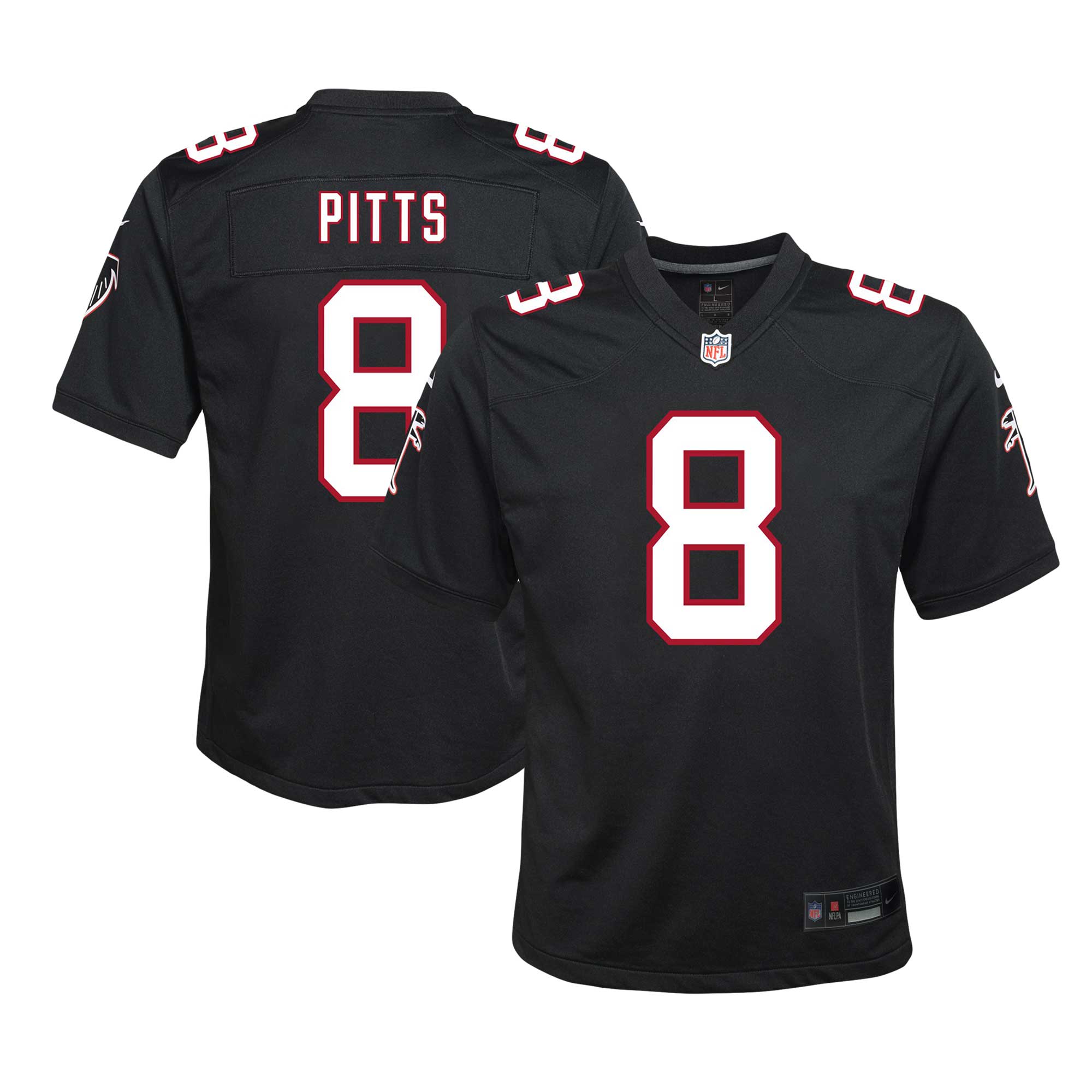 Youth Atlanta Falcons Kyle Pitts Black Game Jersey Js7338