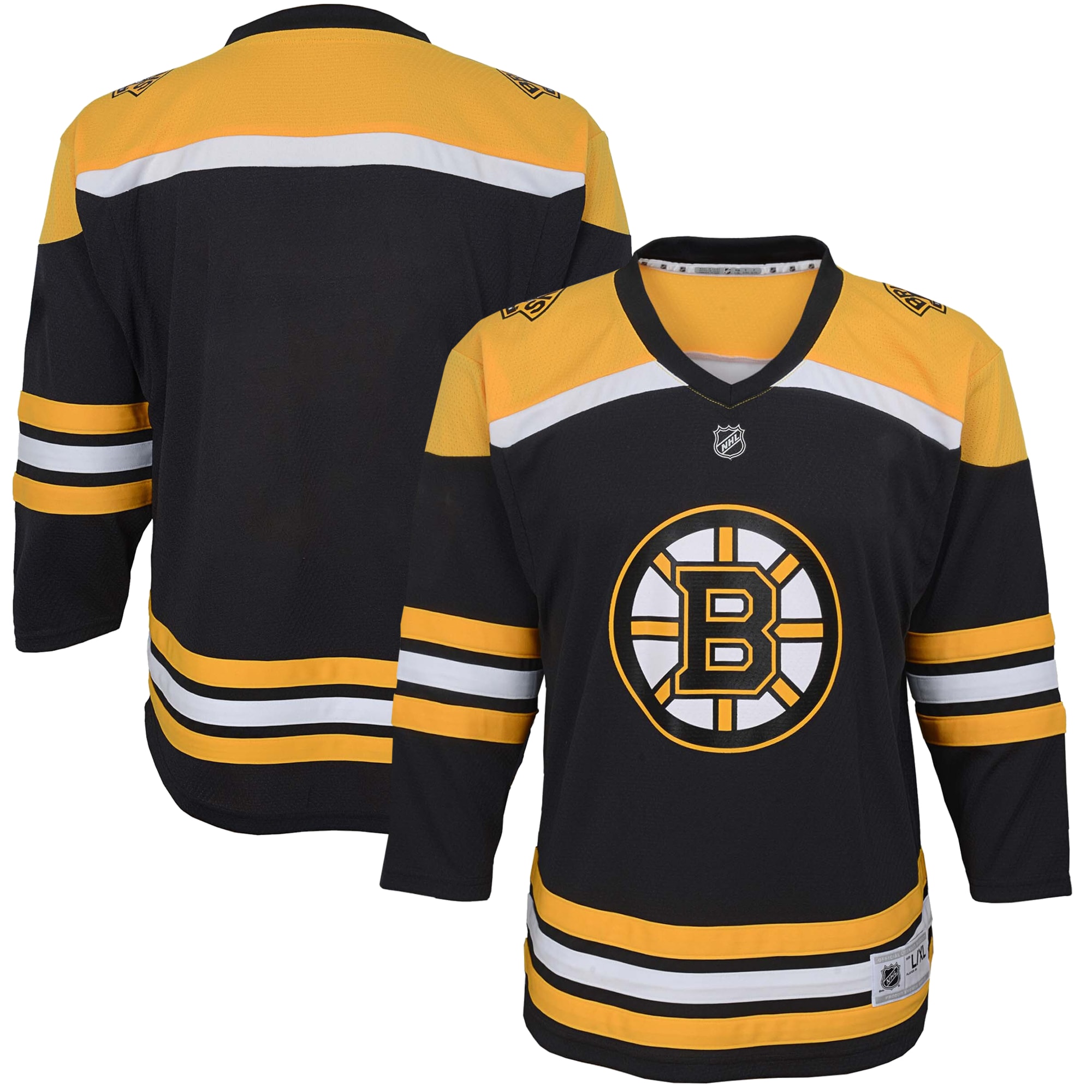 Youth Boston Bruins Black Home Blank Jersey