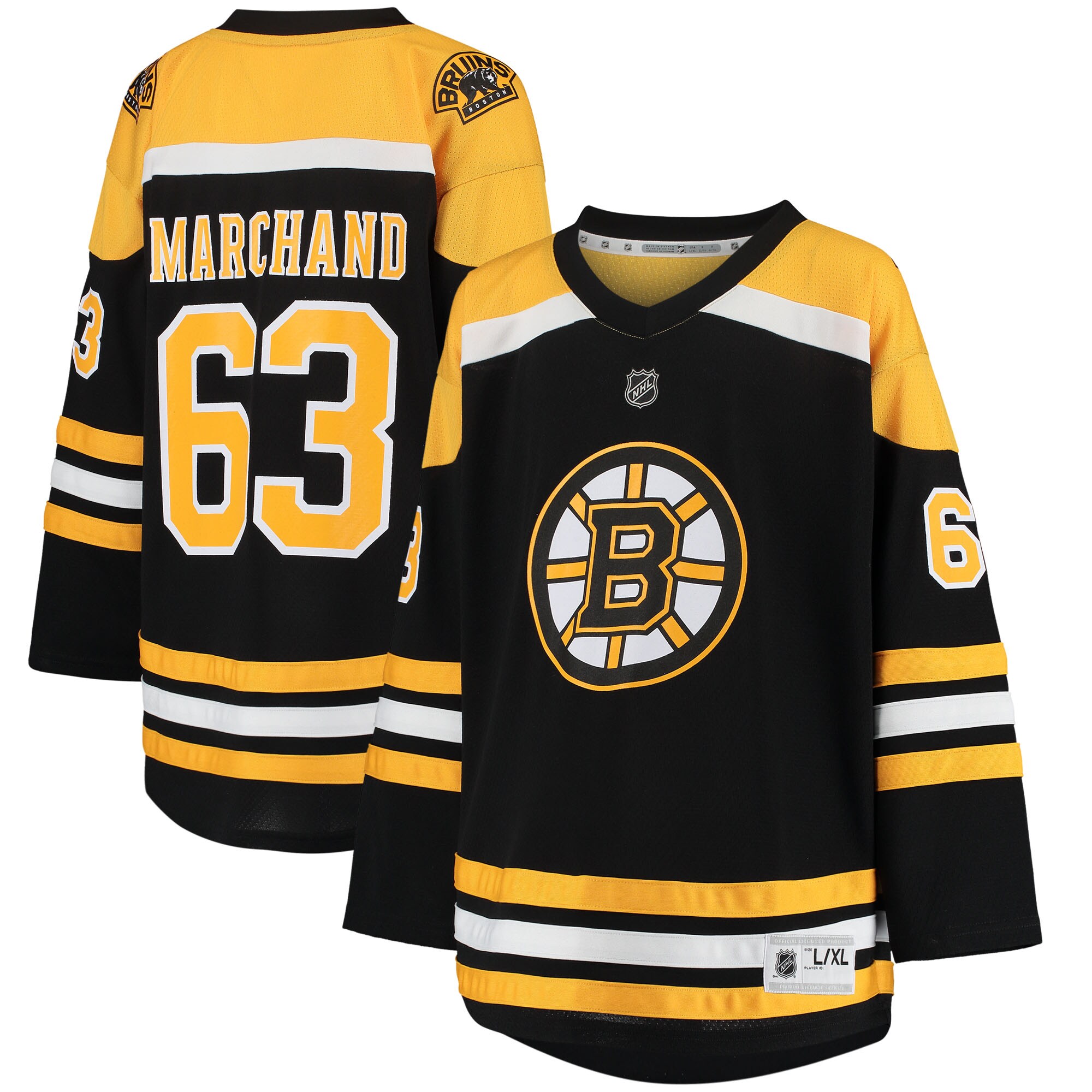 Youth Boston Bruins Brad Marchand Black Home Player Jersey