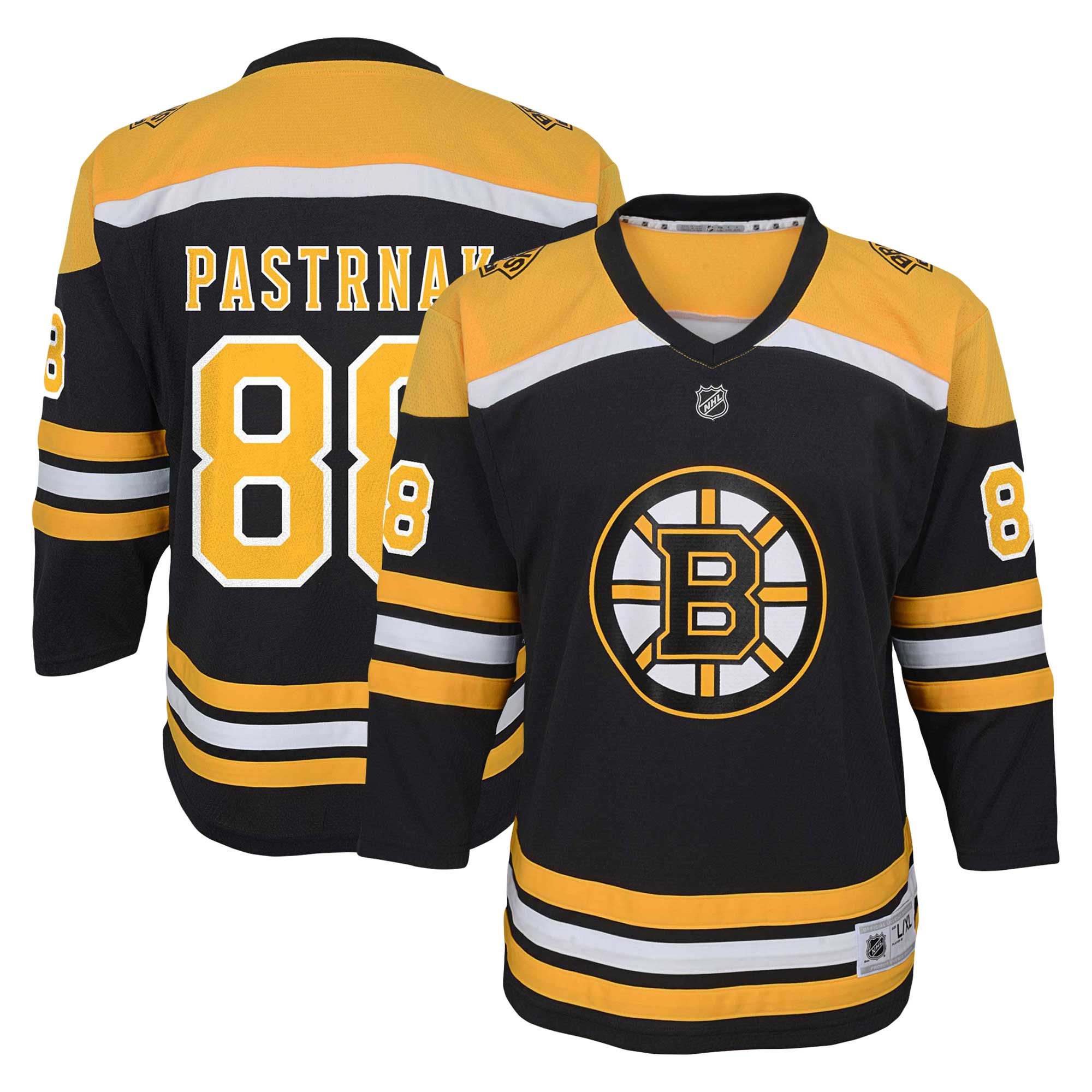 Youth Boston Bruins David Pastrnak Black Home Player Jersey