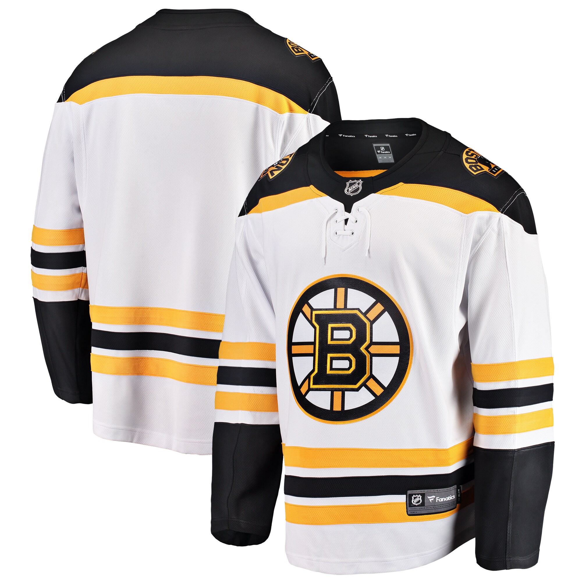 Youth Boston Bruins White Away Breakaway Jersey