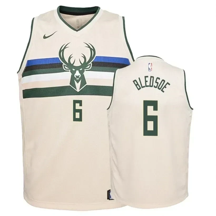 Youth Bucks Eric Bledsoe 6 City Cream Jersey
