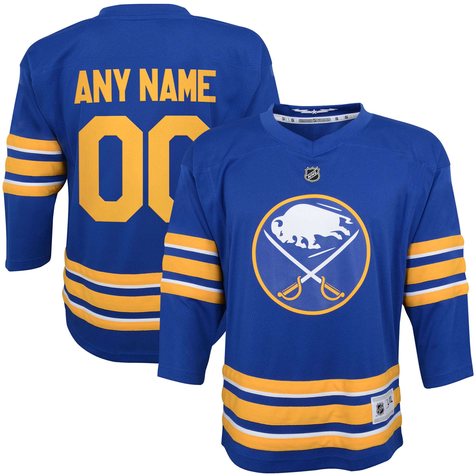 Youth Buffalo Sabres Blue Home Custom Jersey