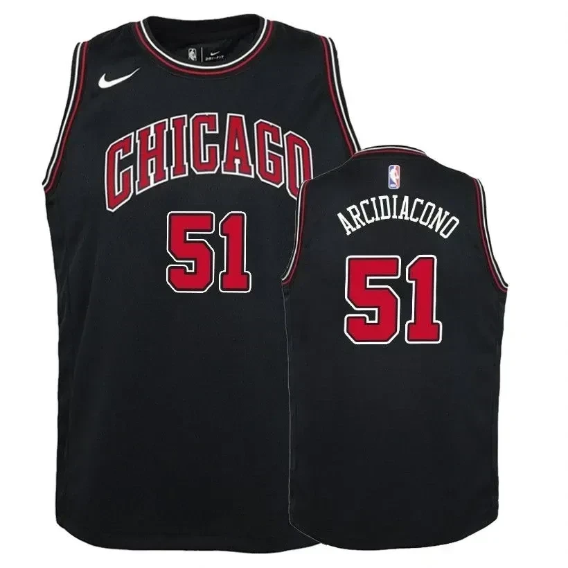 Youth Bulls Ryan Arcidiacono 51 Statet Black Jersey
