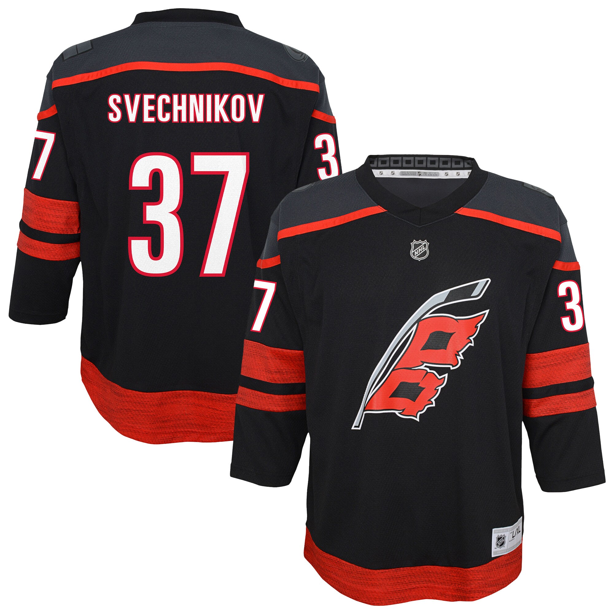 Youth Carolina Hurricanes Andrei Svechnikov Black Alternate Player Jersey