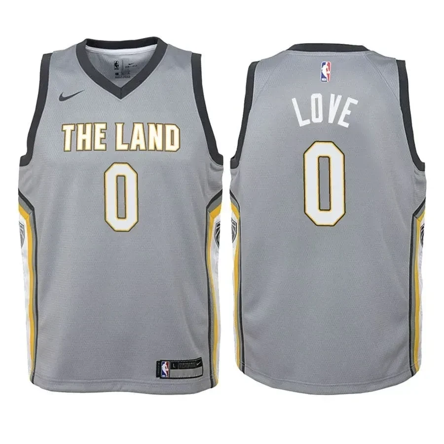 Youth Cavaliers Kevin Love 0 City Edition Gray Jersey