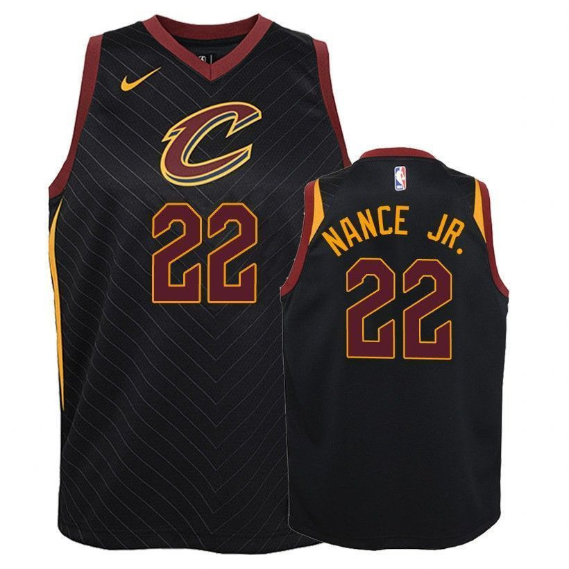Youth Cavaliers Larry Nance Jr. 22 Statet Black Jersey