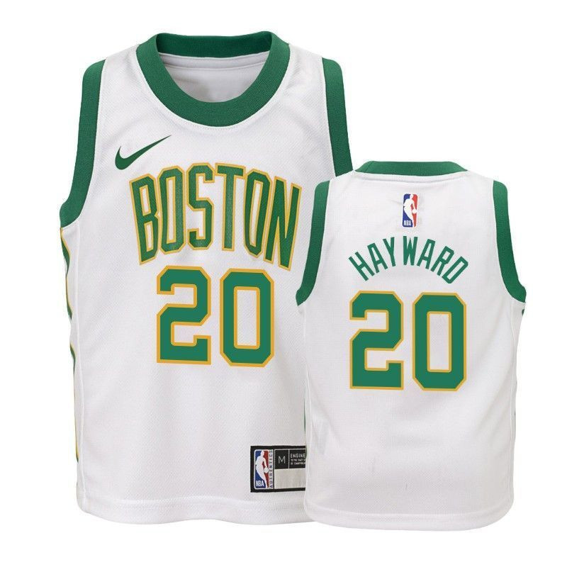 Youth Celtics Gordon Hayward 20 City White Jersey