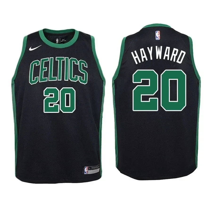 Youth Celtics Gordon Hayward 20 Statet Edition Black Jersey