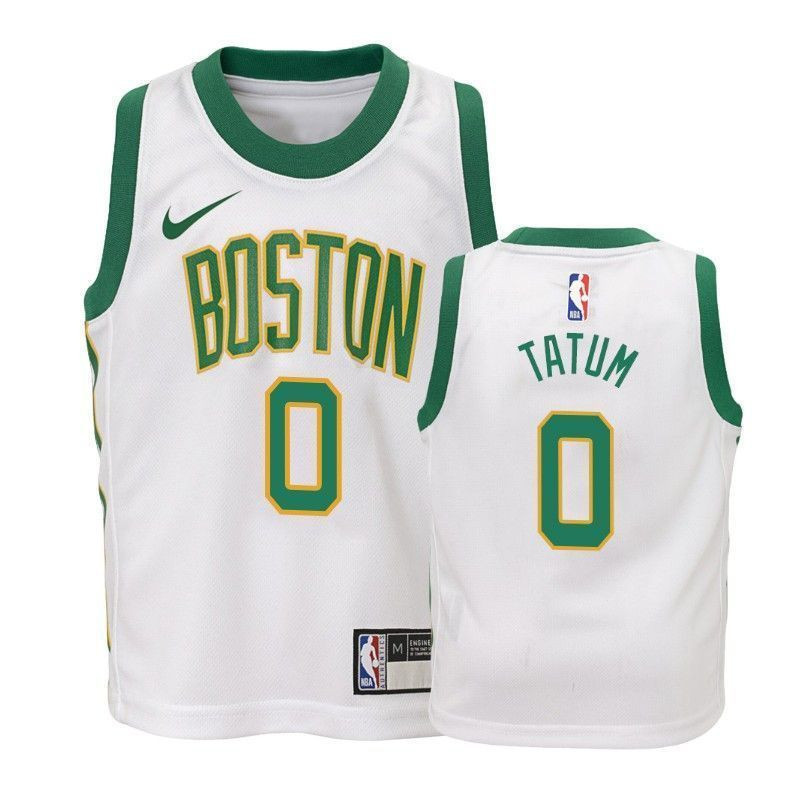 Youth Celtics Jayson Tatum 0 City White Jersey