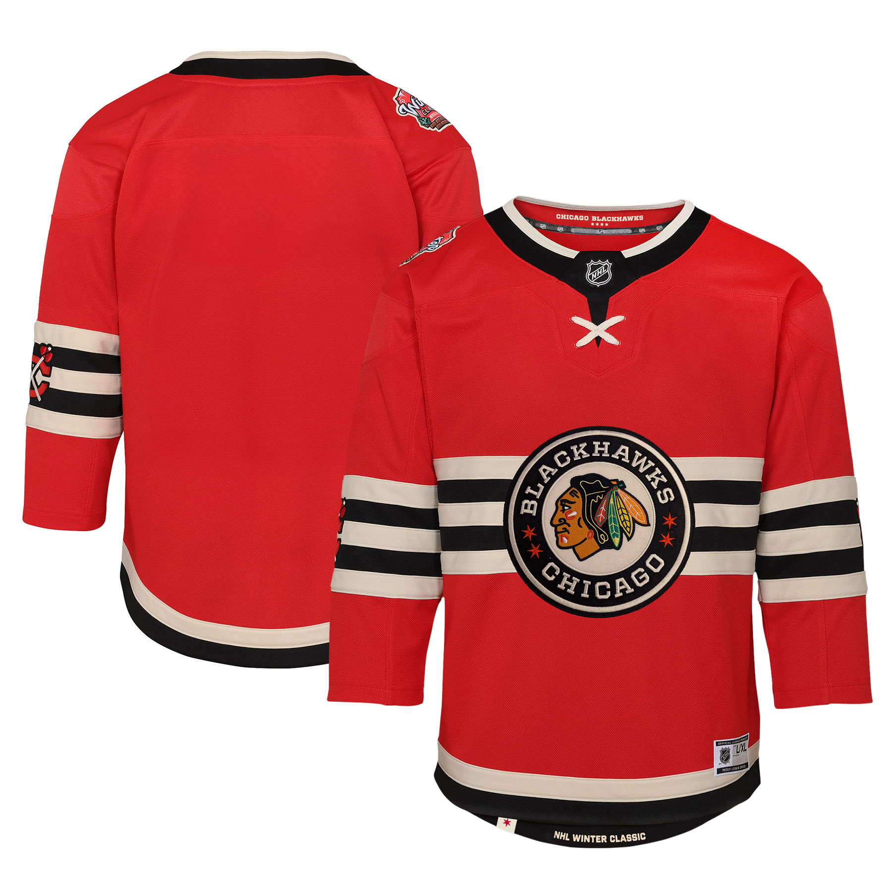 Youth Chicago Blackhawks Red 2025 Nhl Winter Classic Premier Jersey