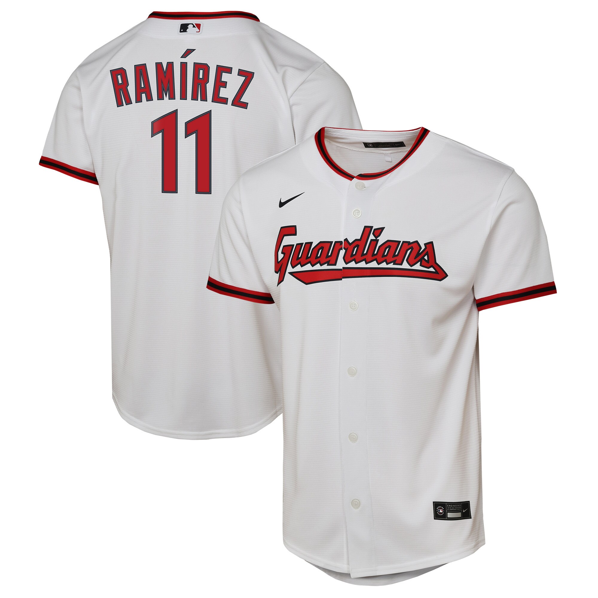 Youth Cleveland Guardians Jose Ramirez White Home Player Jersey