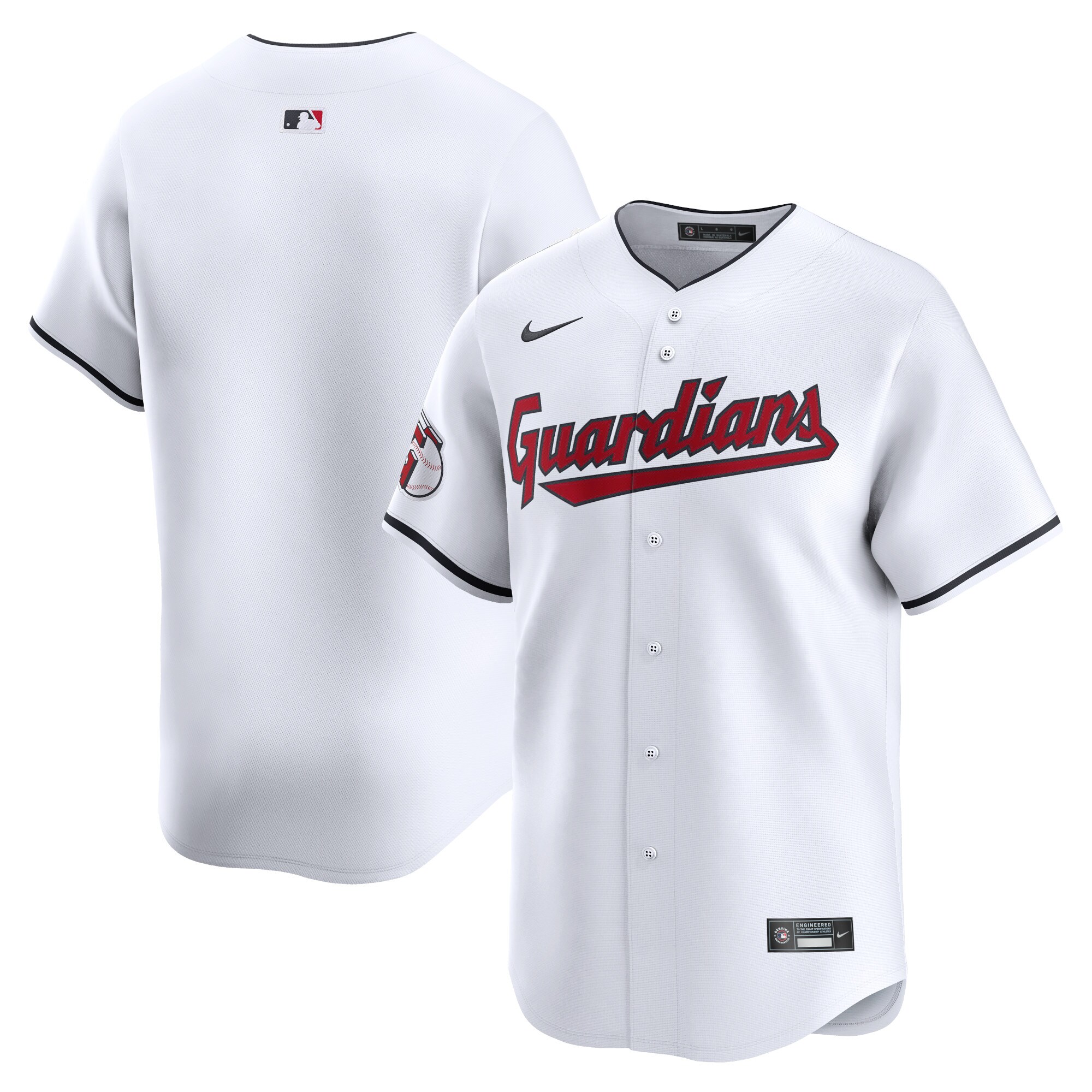 Youth Cleveland Guardians White Home Limited Jersey