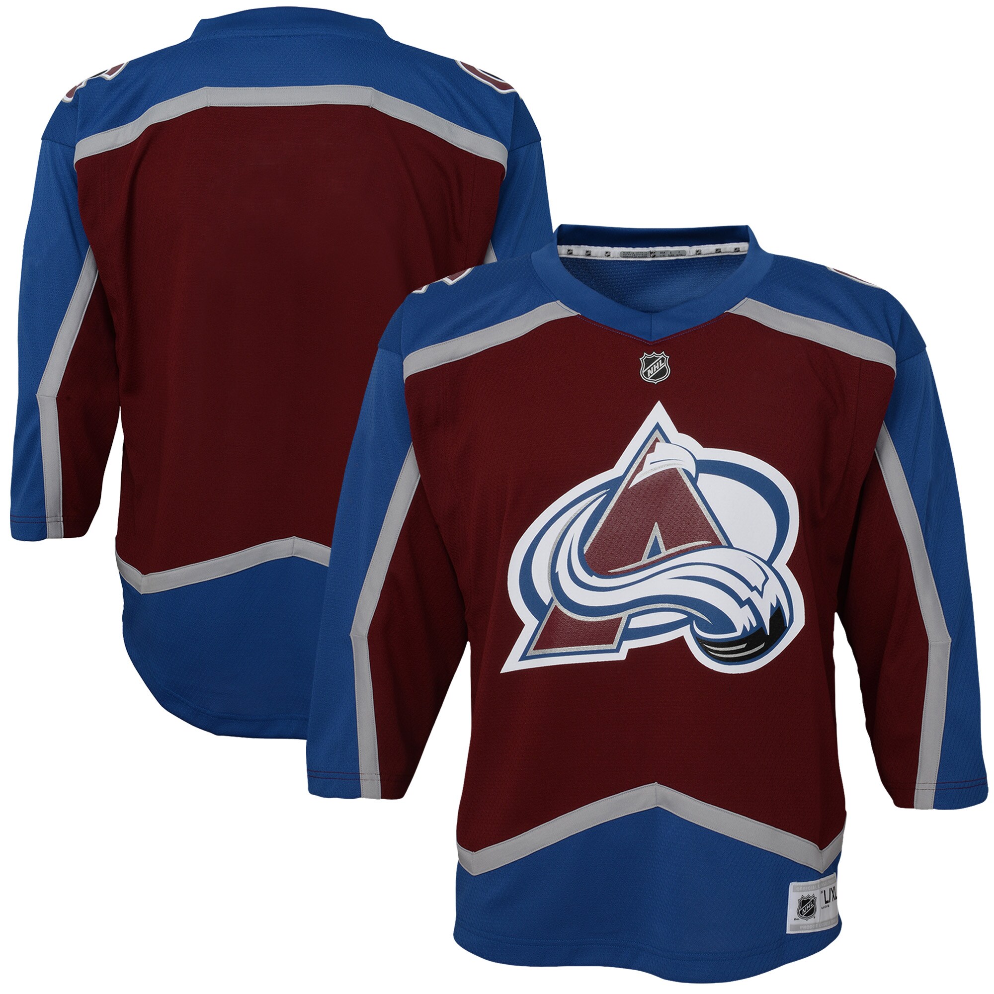 Youth Colorado Avalanche Burgundy Home Blank Jersey
