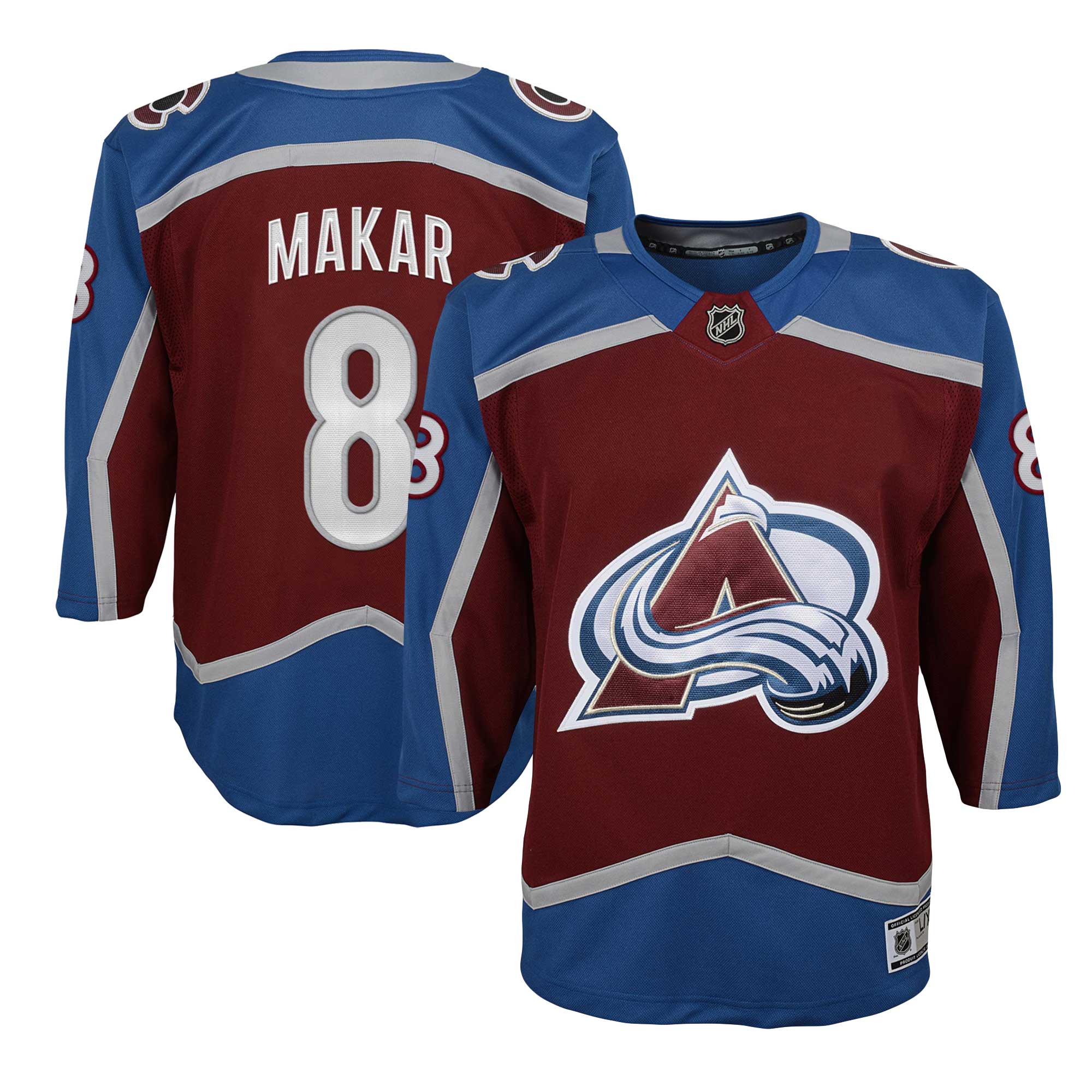 Youth Colorado Avalanche Cale Makar Burgundy Home Premier Player Jersey
