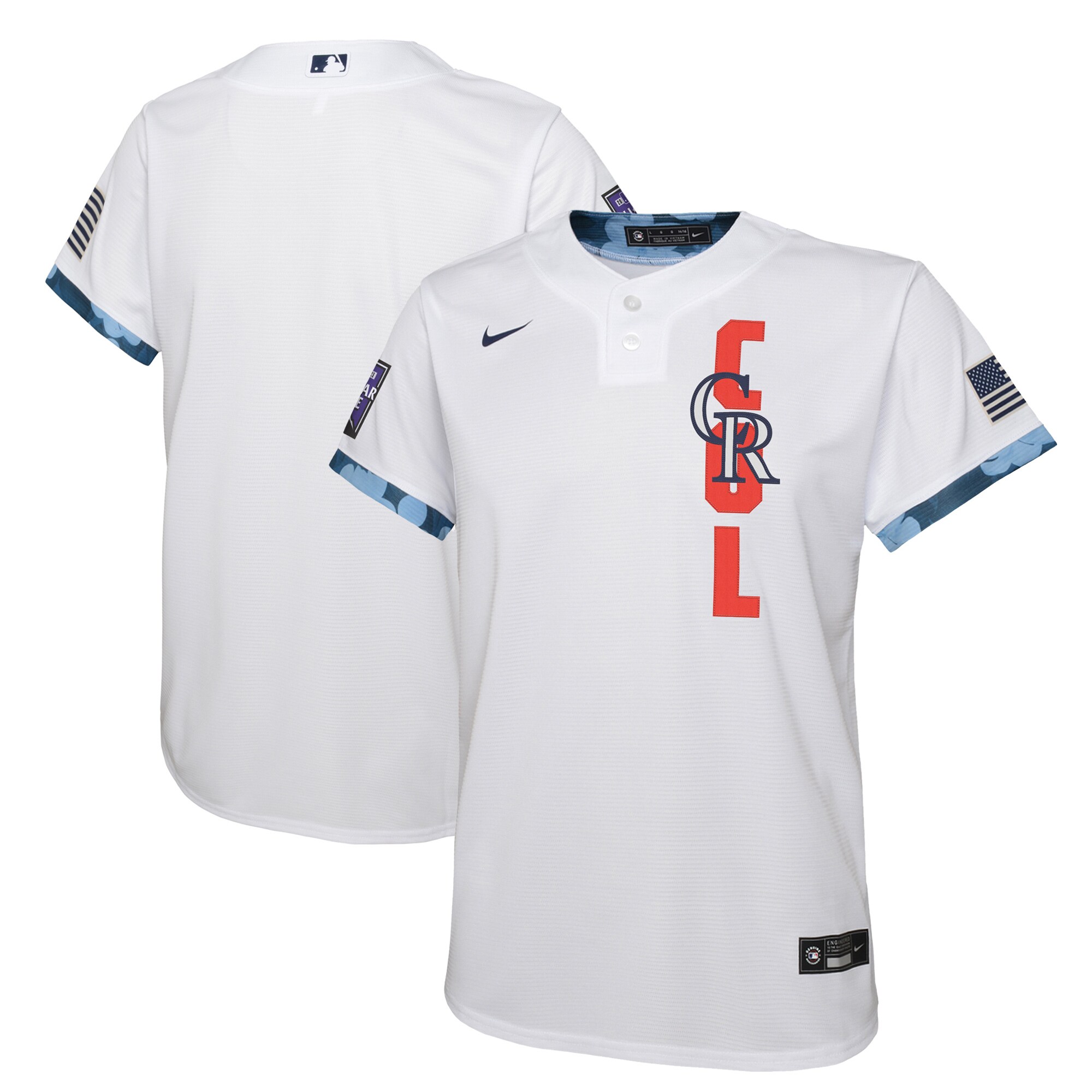 Youth Colorado Rockies White 2021 Mlb All-star Game Jersey
