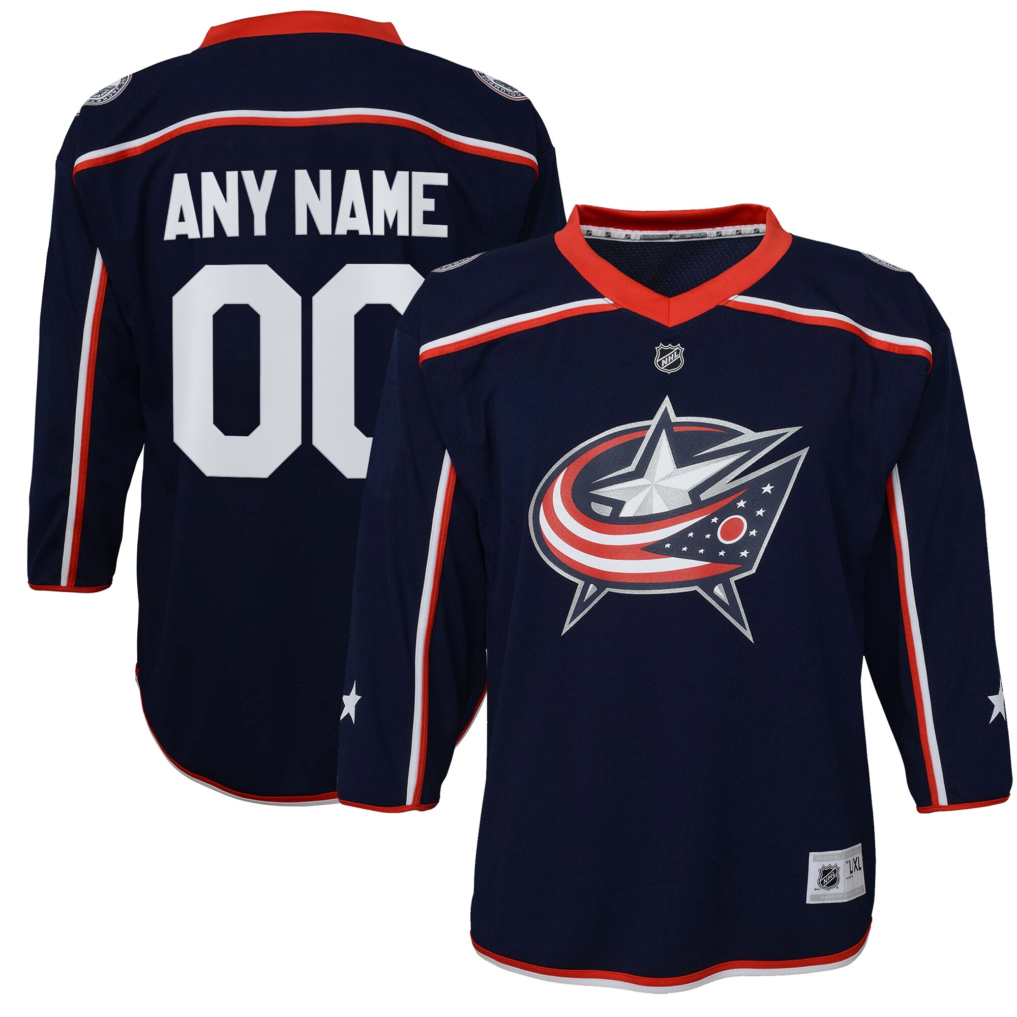 Youth Columbus Blue Jackets Navy Home Custom Jersey