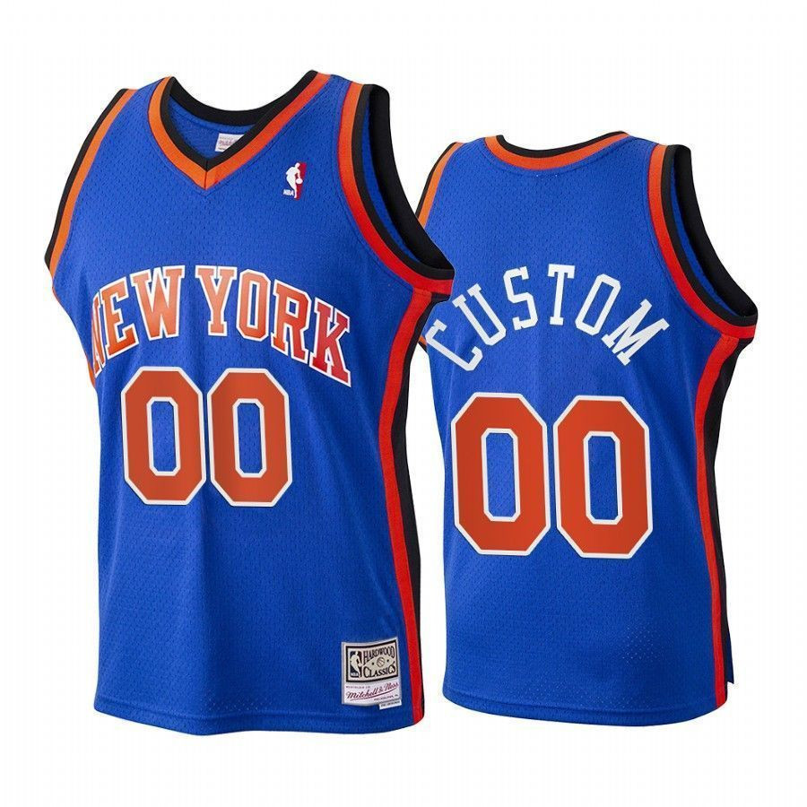 Youth Custom New York Knicks Hardwood Classics Jersey - Blue
