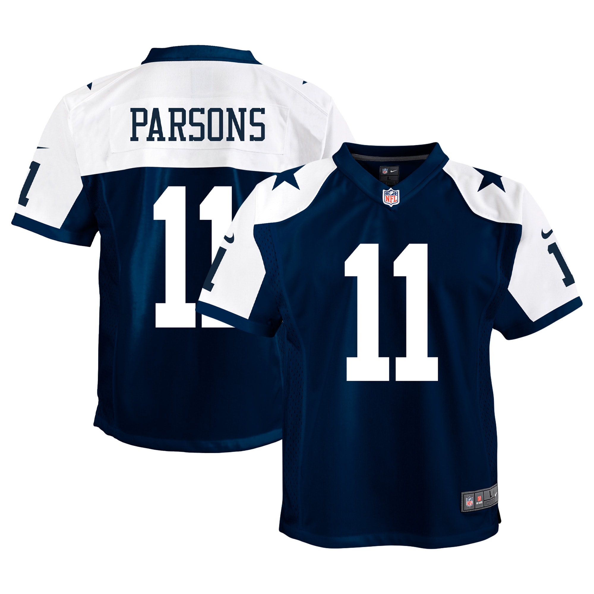 Youth Dallas Cowboys Micah Parsons Navy Alternate Game Jersey Js7817